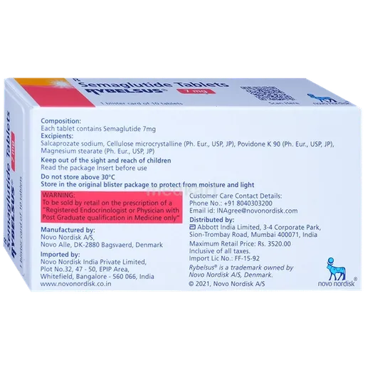 rybelsus 7mg tablet 10's